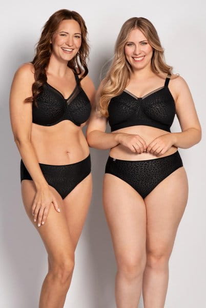 Ulla Slip Romy 1932 schwarz mit Bügel-BH und Soft-BH