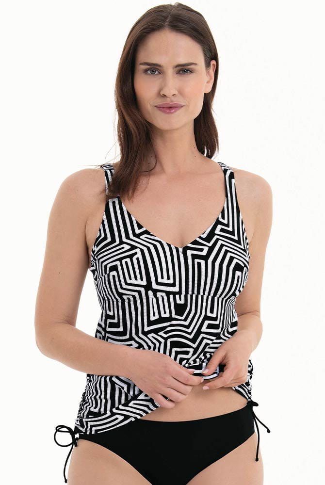 ROSA FAIA Tankini-Oberteil Malaika 8854-1 schwarz - Vorderansicht