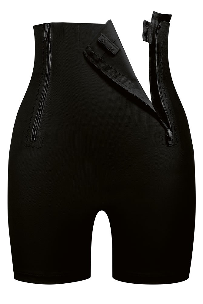 Amoena CuraScar Panty 2-ZIP-BO 45001 schwarz - Vorderansicht