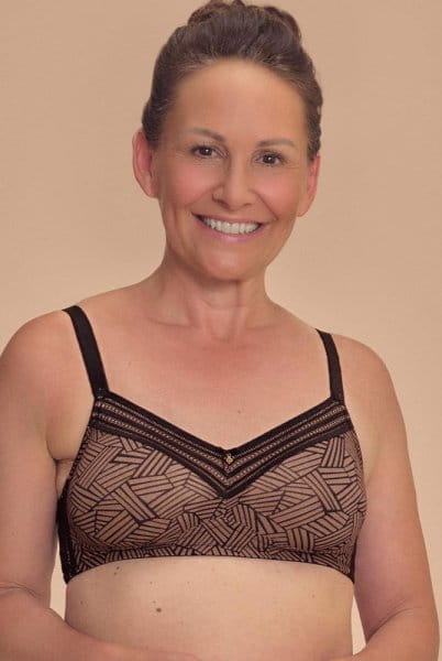 Amoena Prothesen-BH Brooke SB 45125 schwarz/café - Vorderansicht