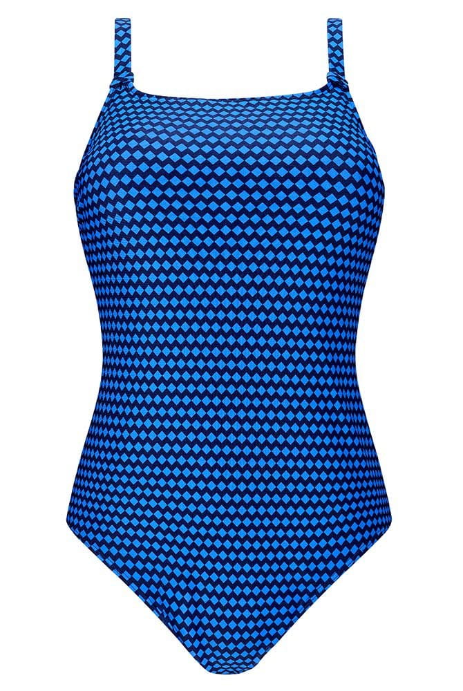 Amoena Prothesen-Badeanzug Padua OP 71784 blau/dunkelblau - Vorderansicht