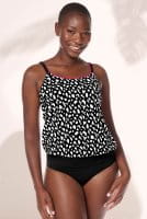 Amoena Prothesen-Tankini-Oberteil Manila 71658 schwarz/weiß - Vorderansicht