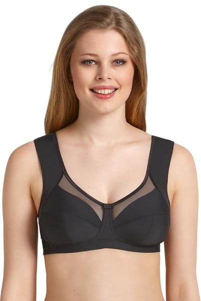 Anita since 1886 Entlastungs-BH Clara 5860 in schwarz in der Vorderansicht