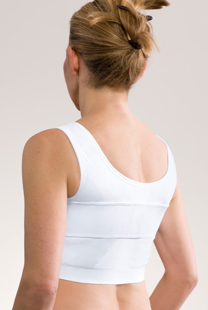 AMOENA Post-OP Kompressions-BH Leyla weiß - Rückansicht