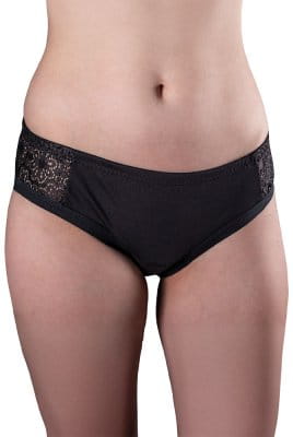 Suprima Viva!go Inkontinenz-Slip mit Spitze 1291 schwarz - Vorderansicht