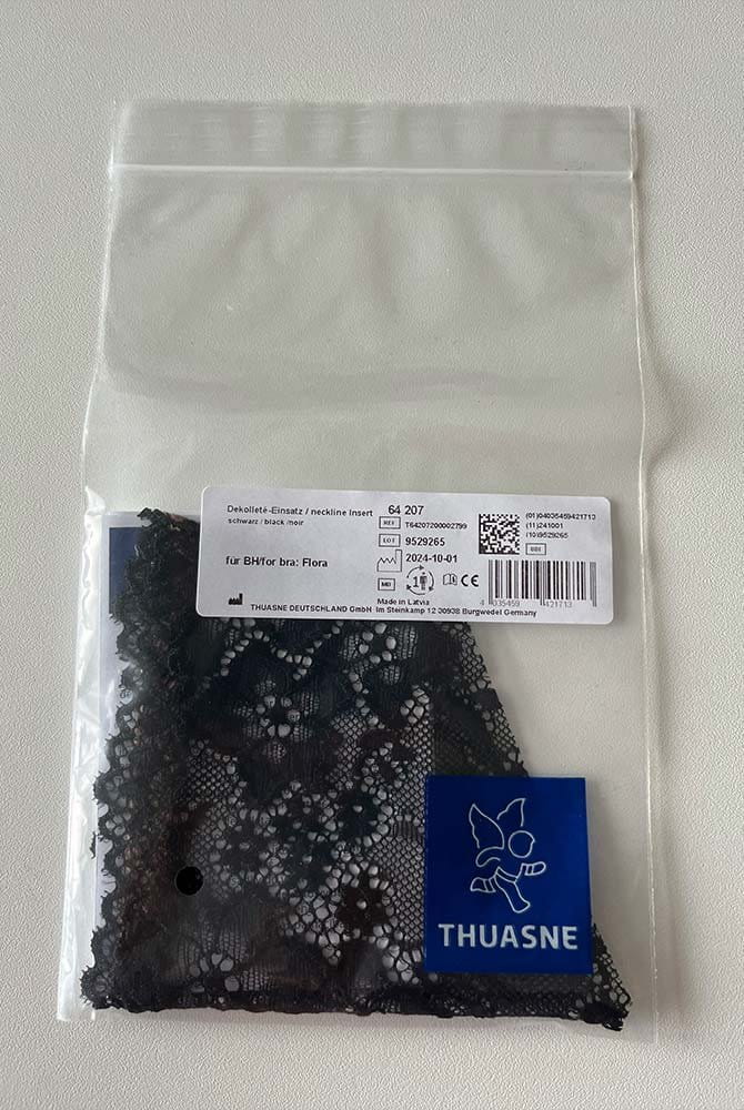 Thuasne Silima Dekolleté-Einsatz Flora 64207 in schwarz zum Einnähen