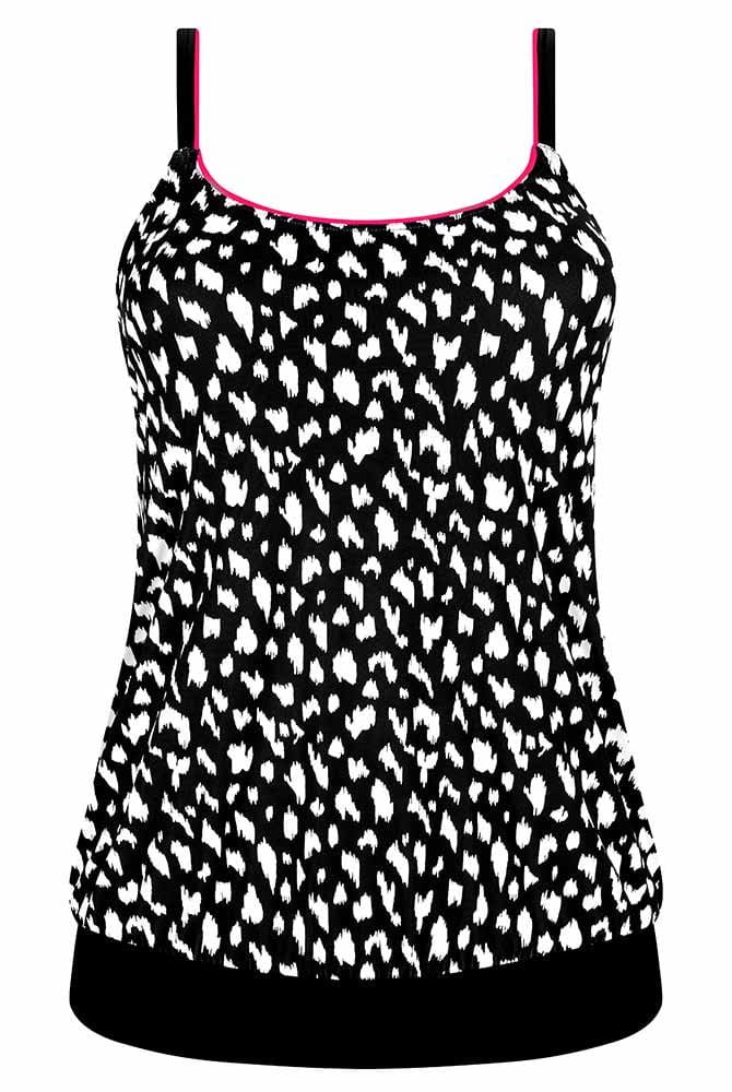 Amoena Prothesen-Tankini-Oberteil Manila 71658 schwarz/weiß - Vorderansicht