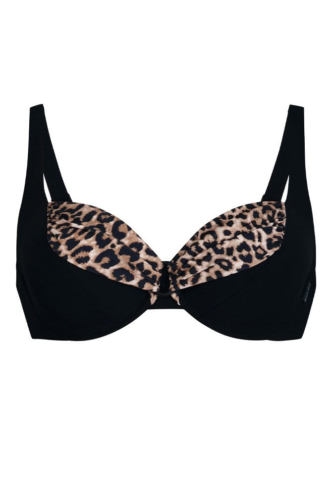 Anita - Bikini-Oberteil Animal Safari - schwarz