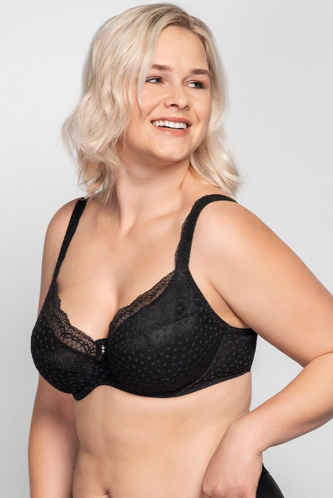 Ulla - Bügel-BH Josy mit Schaum - in schwarz in der Vorderansicht 6722