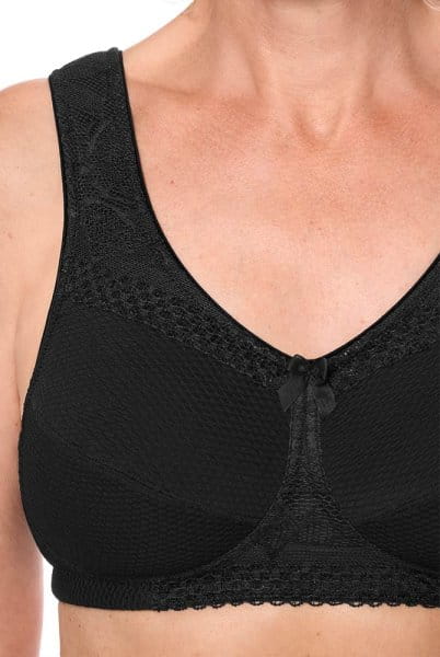 Amoena Lymph-Massage-BH Leslie SB 45102 schwarz - Nahansicht