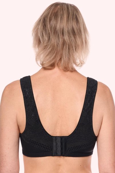 Amoena Lymph-Massage-BH Leslie SB 45102 schwarz - Rückansicht