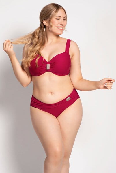 ULLA Bikinihose St. Tropez mit Spange 9133 brombeer mit Bikini-Oberteil
