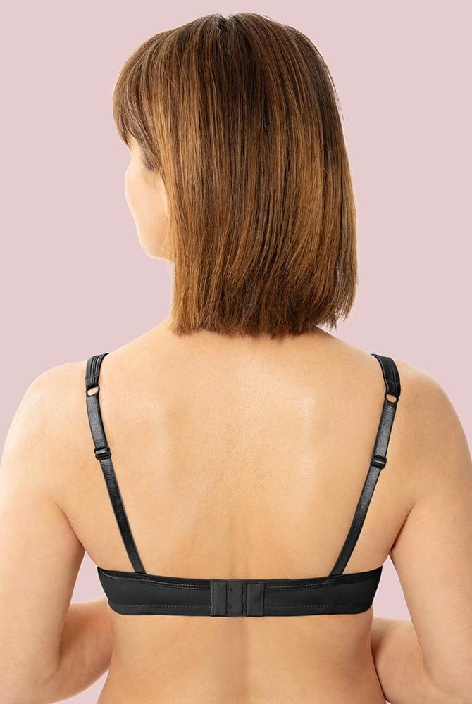 ABC Prothesen-BH Satin Trim 134 schwarz - Rückansicht