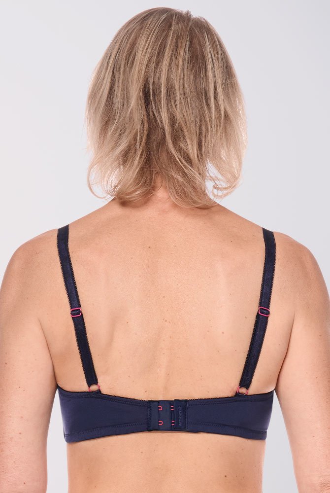 Amoena Prothesen-BH Delila SB 45108 blau/magenta - Rückansicht