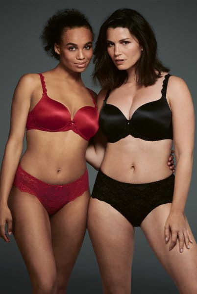 Rosa Faia Bügel-BH Bobette 5291 rubin & schwarz mit Shorty & Taillenslip