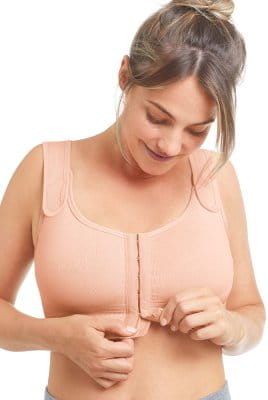 Amoena Kompressions-BH Sina 45006 in rose haut in der Vorderansicht