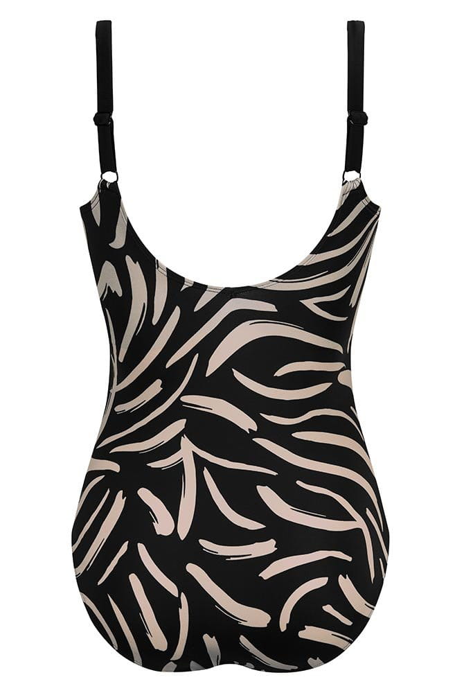 Amoena Prothesen-Badeanzug Turin OP 71792 schwarz/quarzsand - Rückansicht