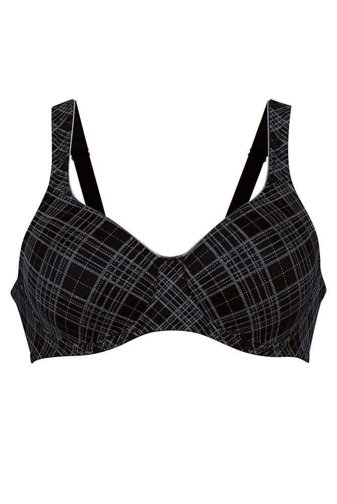 ROSA FAIA Bügel-BH Twin Art gemoldet 5246 black grey - Vorderansicht