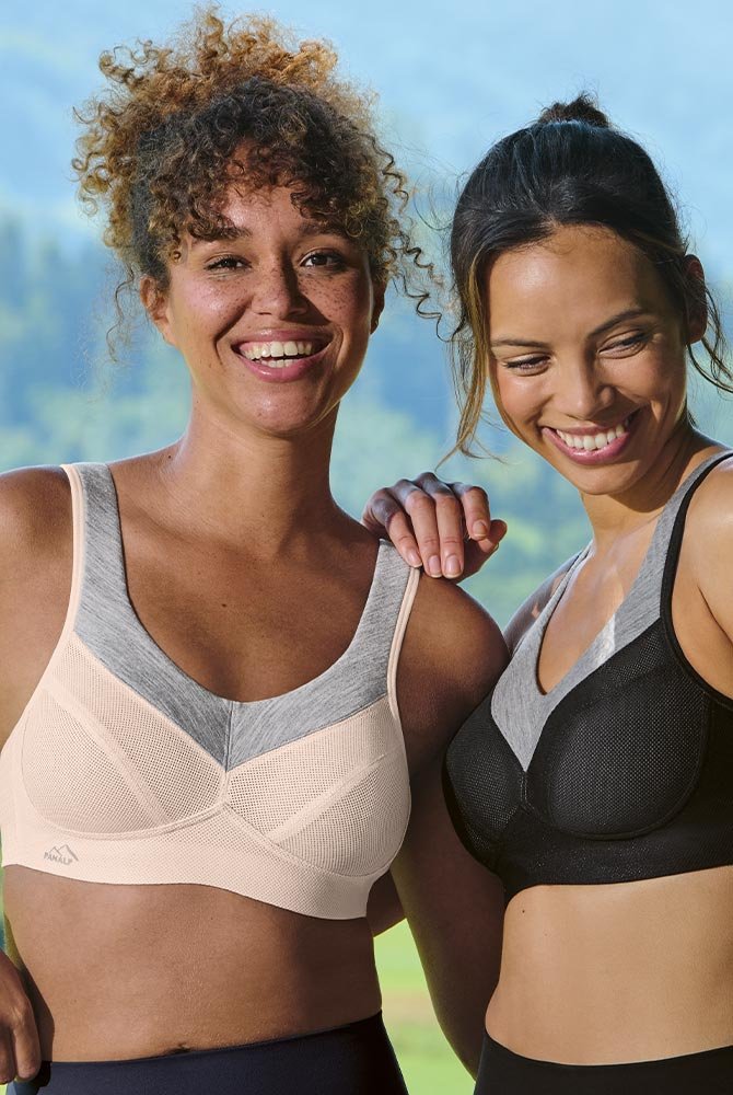 Anita active Sport-BH PanAlp wool 5555 smart rose/melange und schwarz/melange