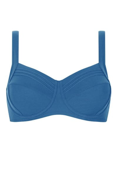 Amoena Prothesen-Bikini-Oberteil ZenGarden mit Bügel 71447 in Twilight blue in der Vorderansicht