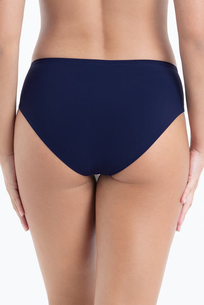 Rosa Faia Bikinihose Mea Bottom Flower Dots 8404-0 marine-weiß - Rückansicht