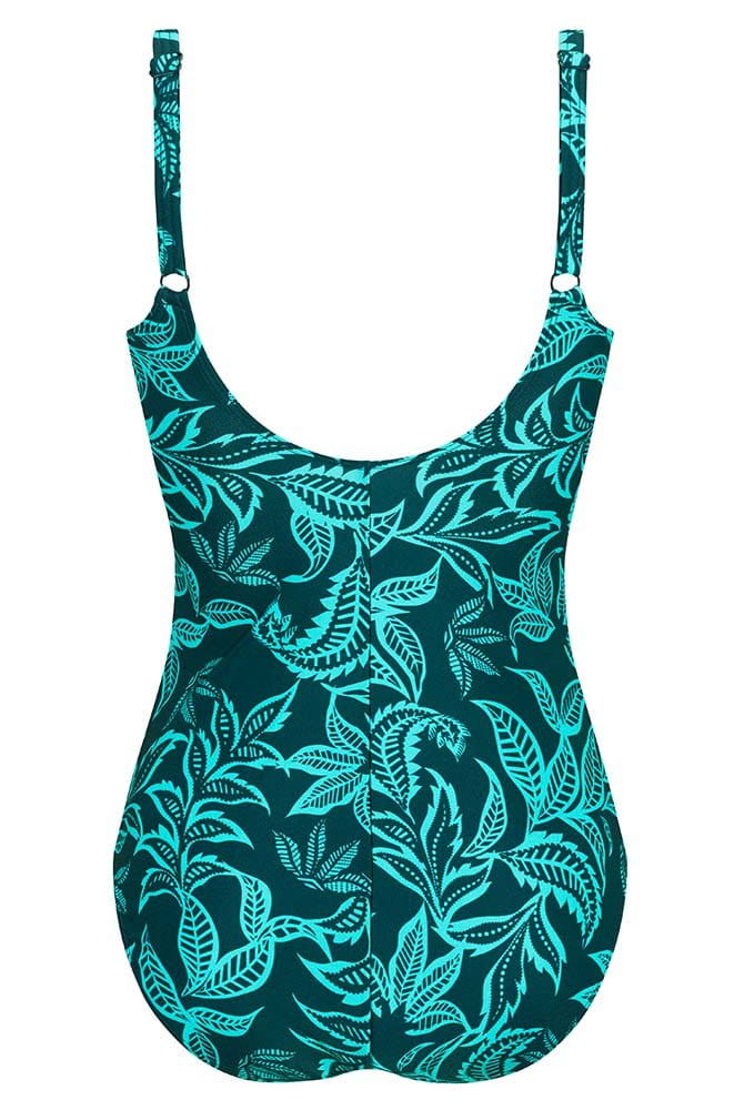 Amoena Prothesen-Badeanzug Salerno OP 71797 tiefer smaragd/helljade - Rückansicht