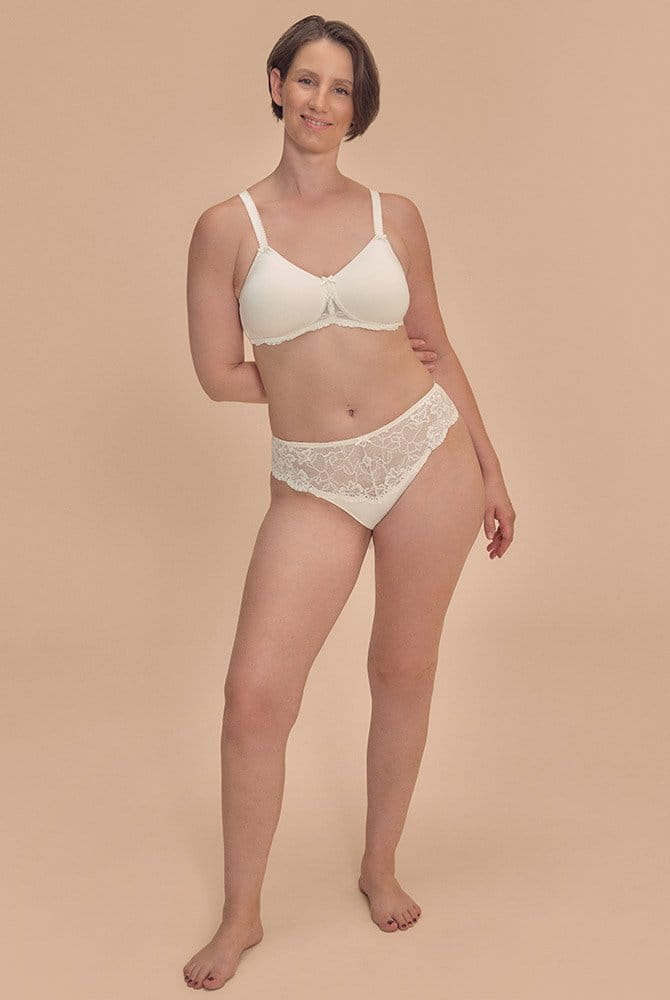 Amoena Prothesen-BH Floria SBP 45122 wollweiß mit Slip Floria (separat erhältlich)