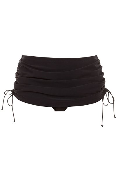 Rosa Faia Bikinihose Kim Bottom 8710-0 schwarz mit seitlicher Raffung