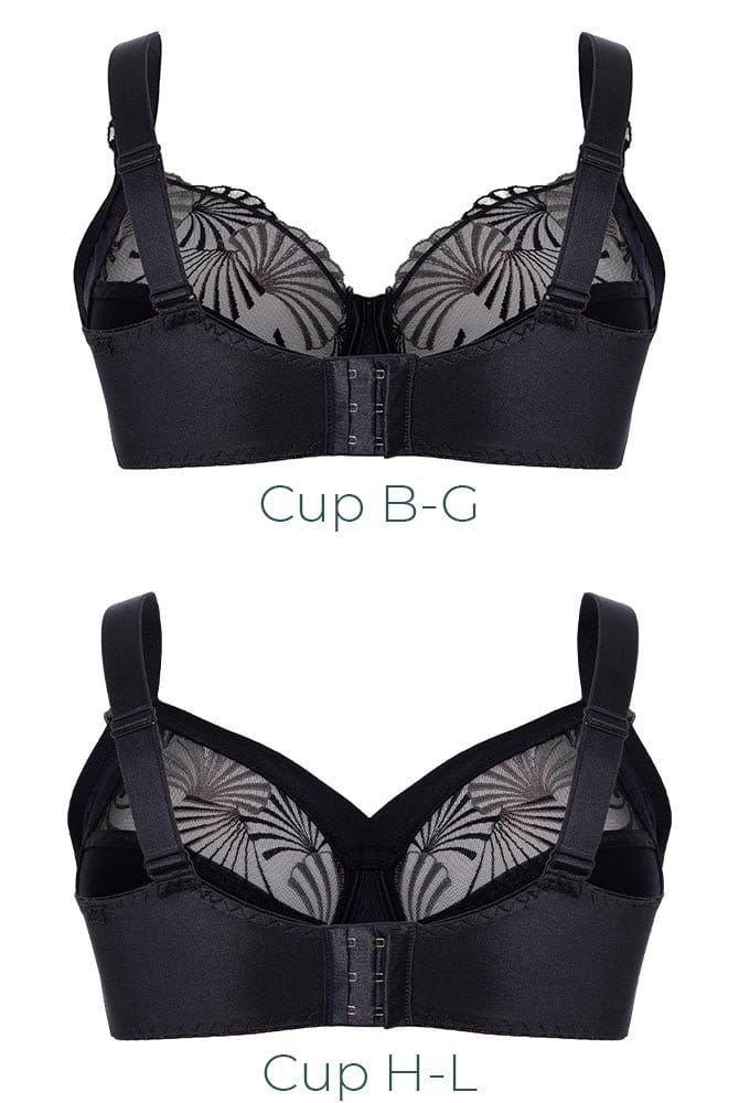 Ulla Bügel-BH Emily 2223 schwarz - Rückansicht