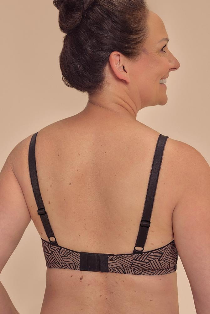 Amoena Prothesen-BH Brooke SBP 45127 schwarz/café - Rückansicht