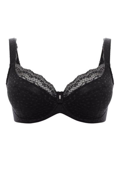 Ulla - Bügel-BH Josy mit Schaum - in schwarz in der Vorderansicht 6722