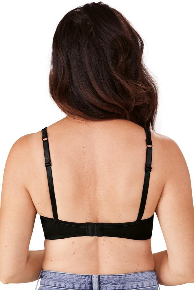 Amoena Prothesen-BH Lara Satin 44212 schwarz - Rückansicht