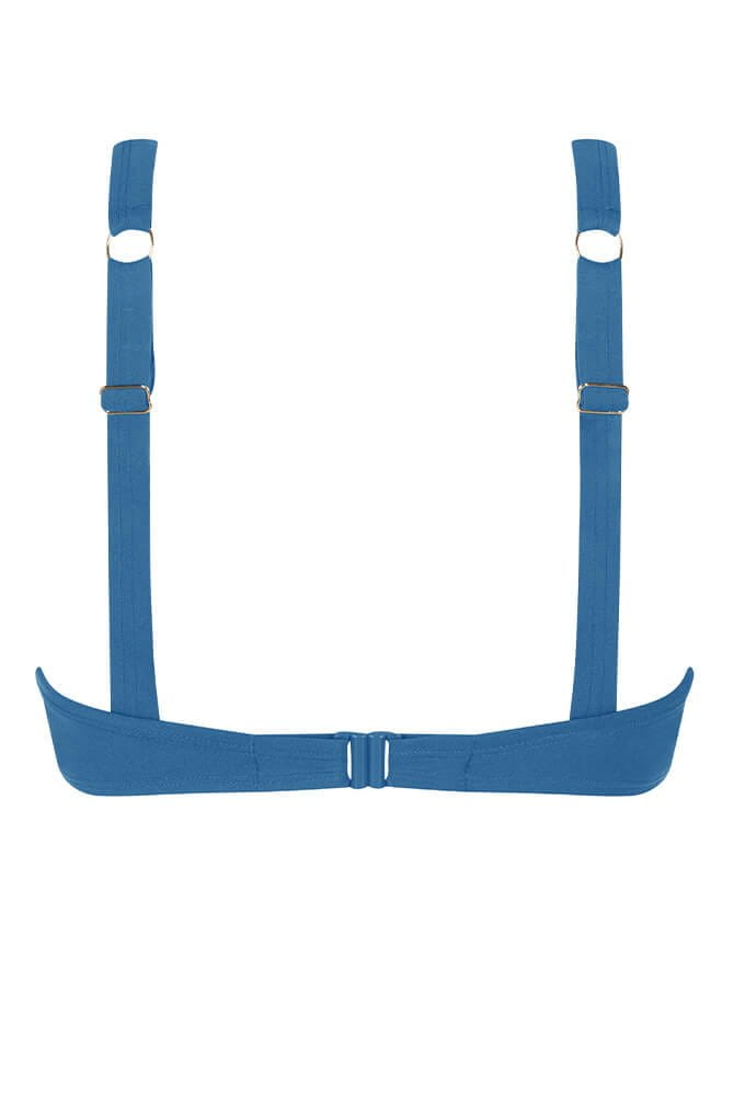 Amoena Prothesen-Bikini-Oberteil ZenGarden mit Bügel 71447 in Twilight blue in der Rückenansicht