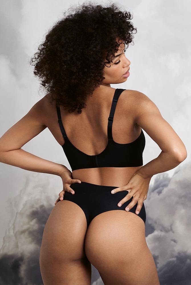 Anita String Essentials High Waist 1334 schwarz - Rückansicht