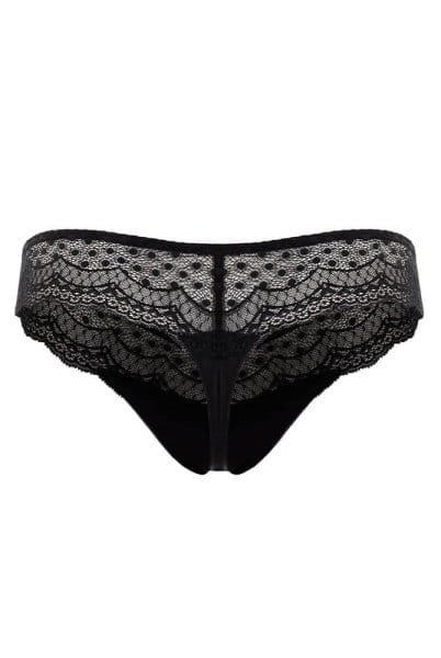 String Josy 6737 - Ulla Dessous - schwarz in der Rückenansicht