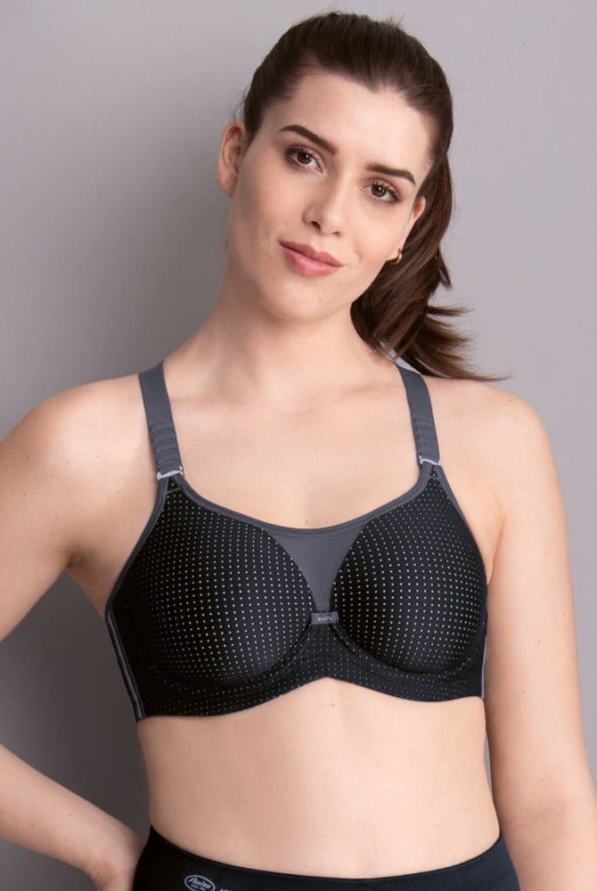 Anita active Sport-BH performance wireX 5599 schwarz/anthrazit - Vorderansicht