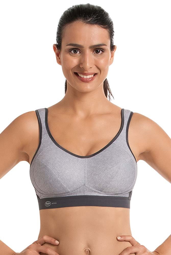 Anita active Sport-BH extreme control 5527 heather grey - Vorderansicht
