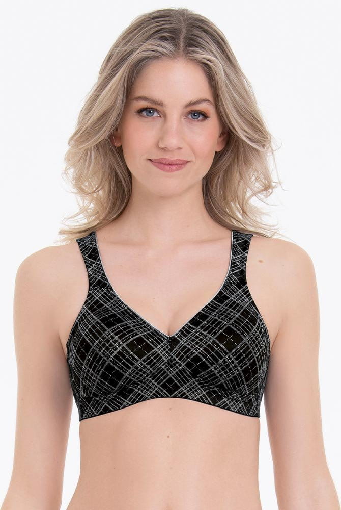 ROSA FAIA Soft-BH Twin Art gemoldet 5247 black grey - Vorderansicht