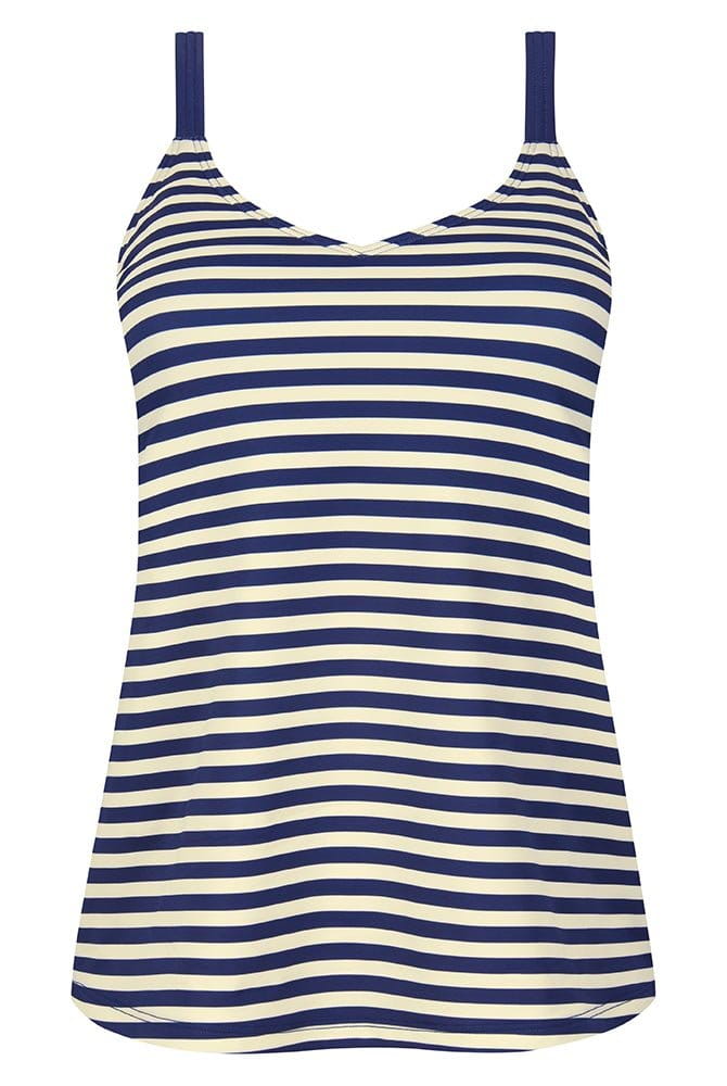 Amoena Prothesen-Tankini-Top Casoria 71790 marine/wollweiß - Vorderansicht