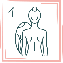 Schritt 1: Betrachten der Brust im Stillstand