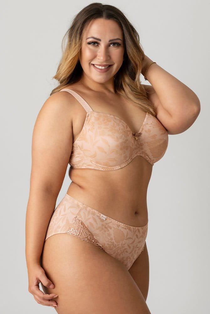 Ulla Slip Jasmin 2732 zimt mit gemoldetem BH