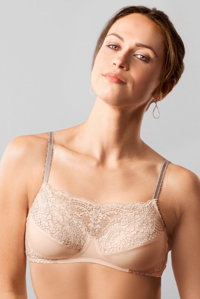 Amoena Prothesen-BH Alina SB 44509 hell rose/grau - Vorderansicht