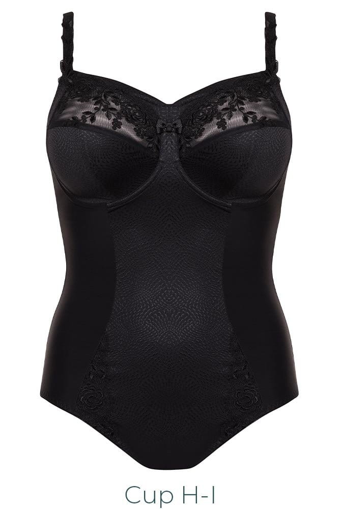 Ulla - Bügel-Body Ella mit Blende - schwarz