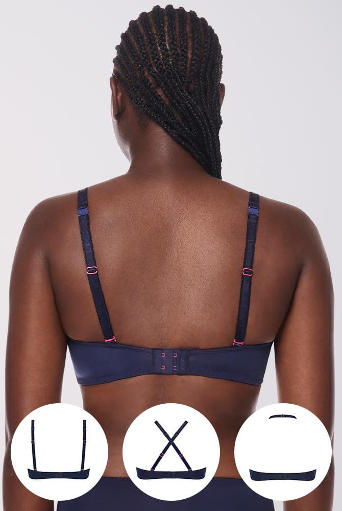 Amoena Prothesen-BH Delila SBP 45109 blau/magenta - Rückansicht