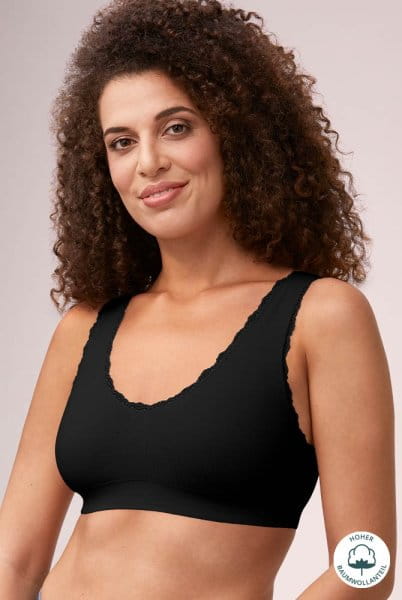 Amoena Prothesen-Soft-Bustier Kitty 44880 schwarz - Vorderansicht