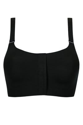 Amoena Prothesen-BH Jackie SB FC mit Vorderverschluss 45105 schwarz - Vorderansicht