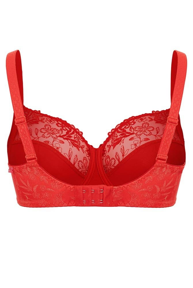 Ulla BH Jasmin 2723 mohnrot - Rückansicht