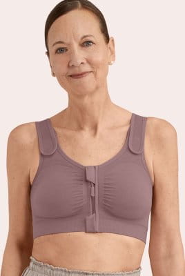 AMOENA Post-OP Kompressions-BH Leyla 45149 dark mauve