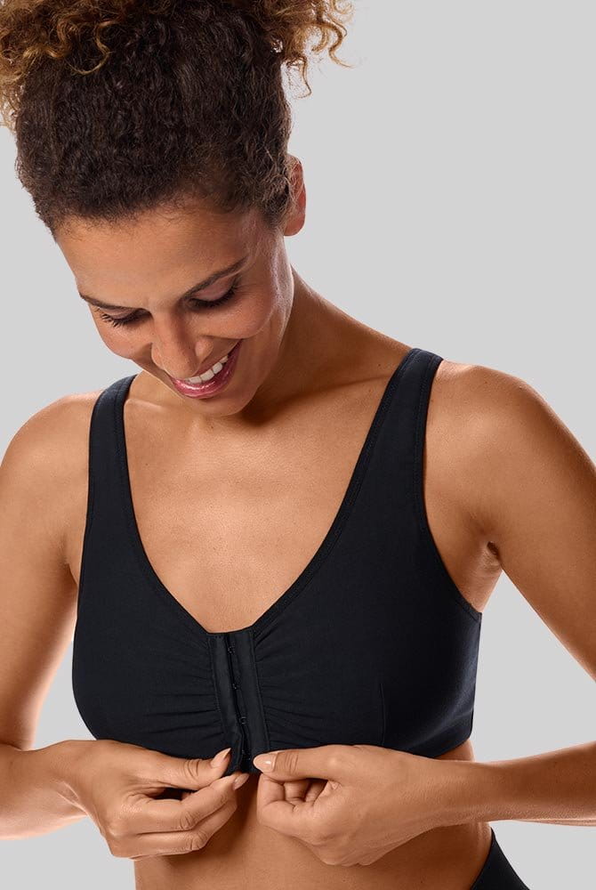 Amoena Prothesen-Soft-BH Fleur 44853 schwarz mit Vorderverschluss