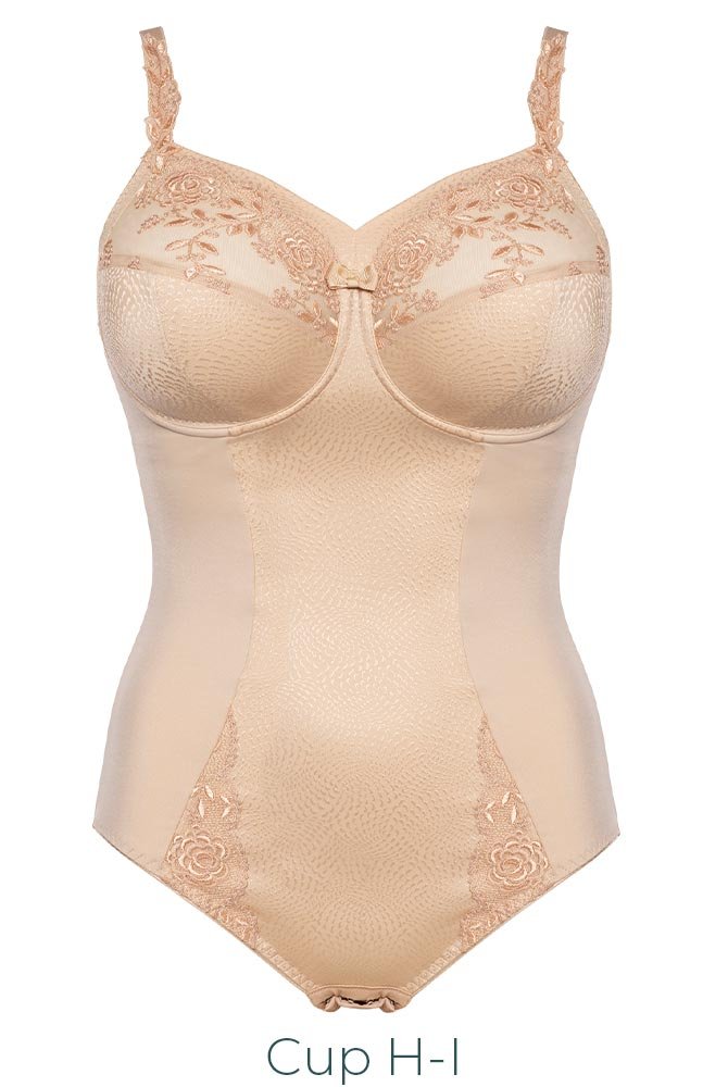 Ulla - Bügel-Body Ella mit Blende - biscuit